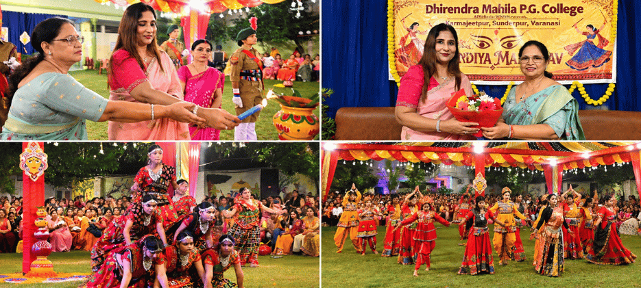 Dhirendra Mahila P.G. College Celebrates Navratri Mahotsav with Traditional Garba and Cultural Performances